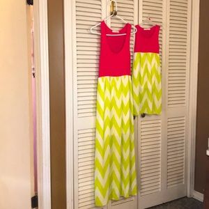 Matching mother-daughter dress set